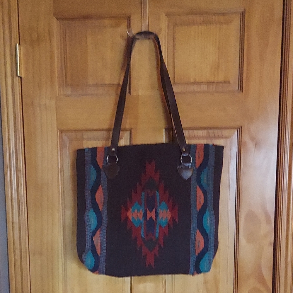 Aztec-Inspired Multicolor Tote Bag